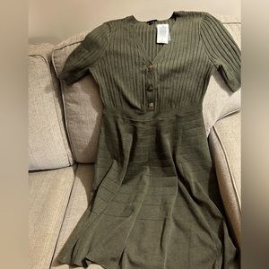 NWT Torrid Olive Green Knit Dress Torrid size 0